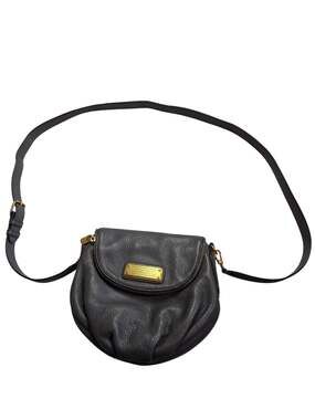 Marc by Marc Jacobs Classic Q Natasha Dark Grey Pebbled Leather Womens Crossbody
